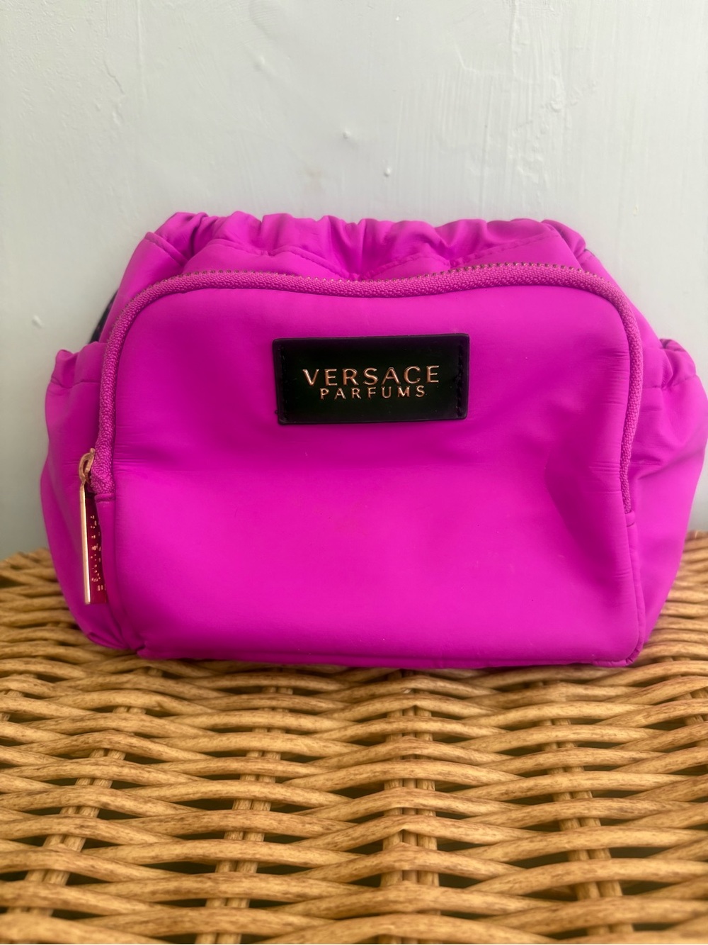 VERSACE PARFUME Nylon Makeup/Travel Bag, FUSCHIA/BLACK - Picture 3 of 15